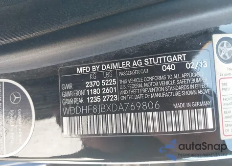 2013 Mercedes-Benz E 350 4Matic from USA, damaged, VIN WDDHF8JBXDA769806